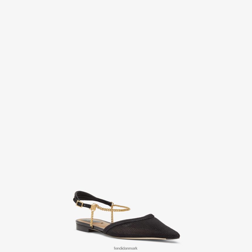 mesh slingbacks Kvinder Fendi fodtøj sort A44V2D1282
