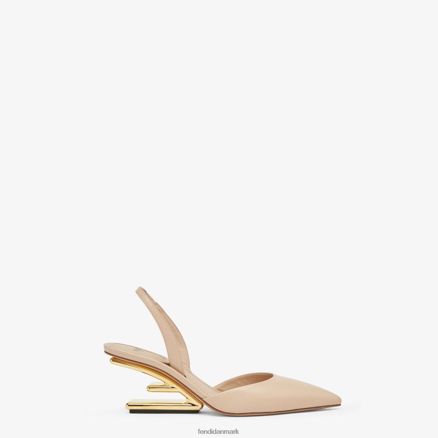 slingbacks i læder med mellemhæl Kvinder Fendi fodtøj beige A44V2D1339