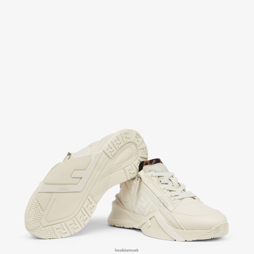 læder lave toppe Kvinder Fendi fodtøj hvid A44V2D1387