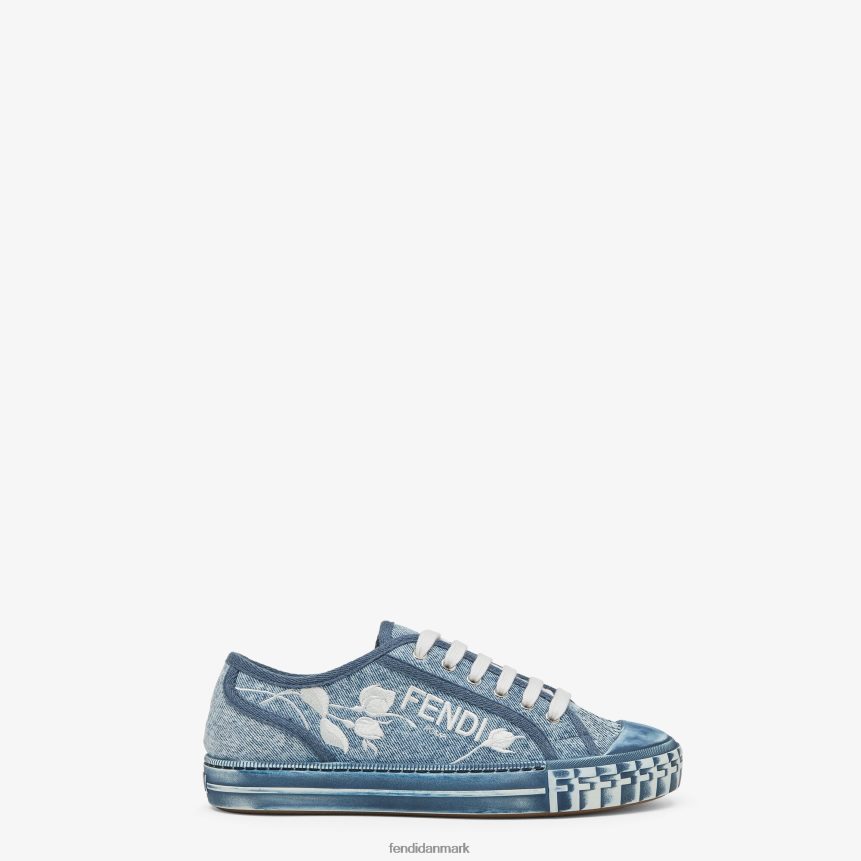 lave denim toppe Kvinder Fendi fodtøj lyseblå A44V2D1326