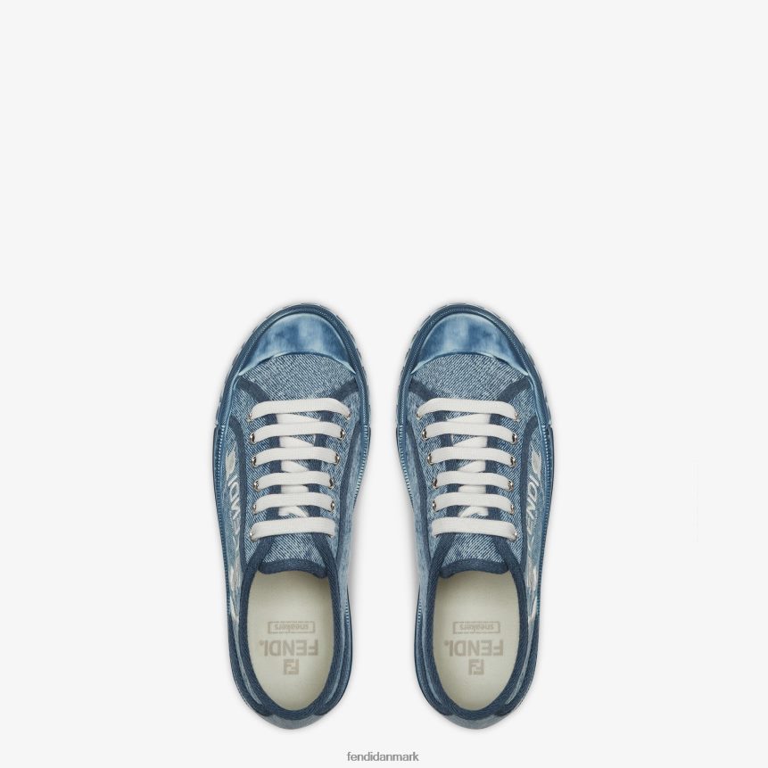 lave denim toppe Kvinder Fendi fodtøj lyseblå A44V2D1326