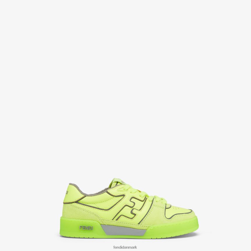 low-tops i neon læder Kvinder Fendi fodtøj gul A44V2D1318