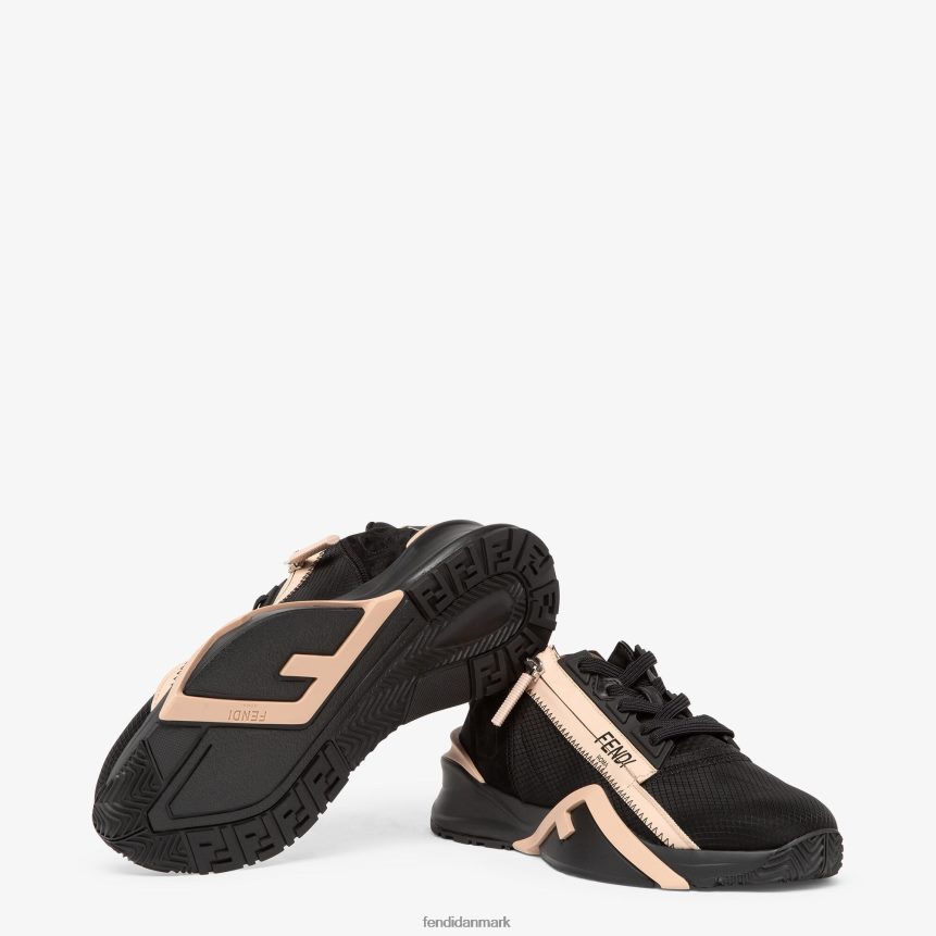 nylon og ruskind lave toppe Kvinder Fendi fodtøj sort A44V2D1389