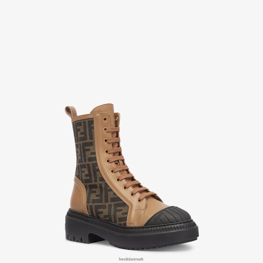 cykelstøvler i læder Kvinder Fendi fodtøj beige A44V2D1352