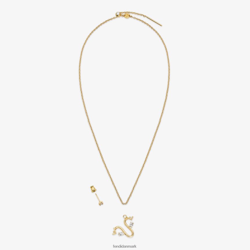 Stenbukken sæt Kvinder Fendi smykker guld A44V2D1643