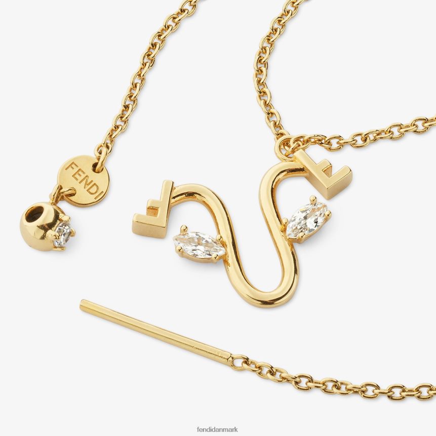 Stenbukken sæt Kvinder Fendi smykker guld A44V2D1643