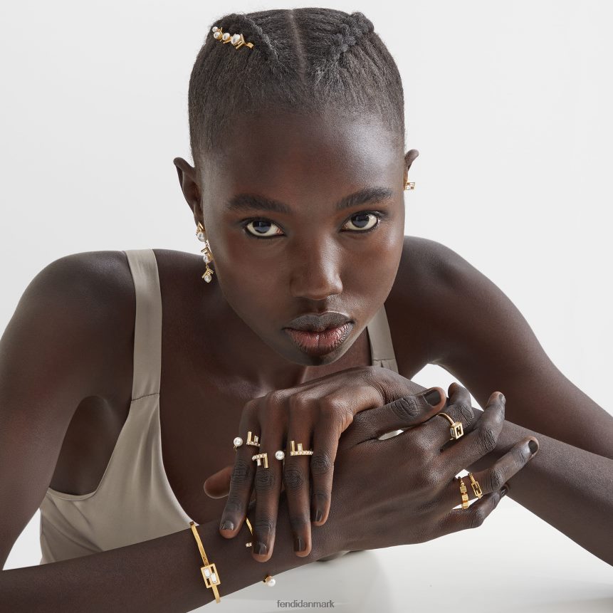 første ring Kvinder Fendi smykker guld A44V2D1715