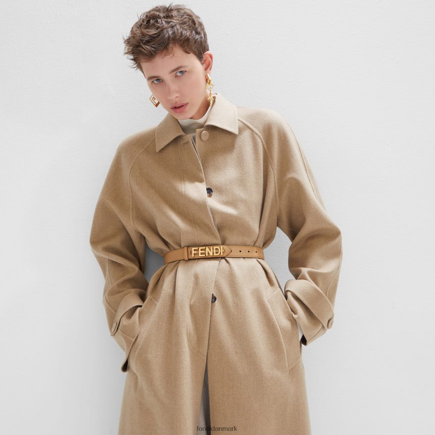 bælte i grafisk læder Kvinder Fendi tilbehør beige A44V2D44