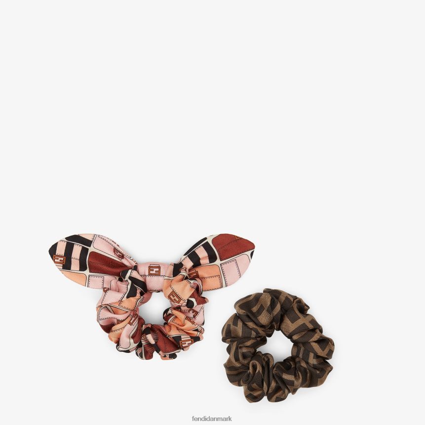 sæt med to multisilke-hårbånd Kvinder Fendi tilbehør flerfarvet A44V2D475