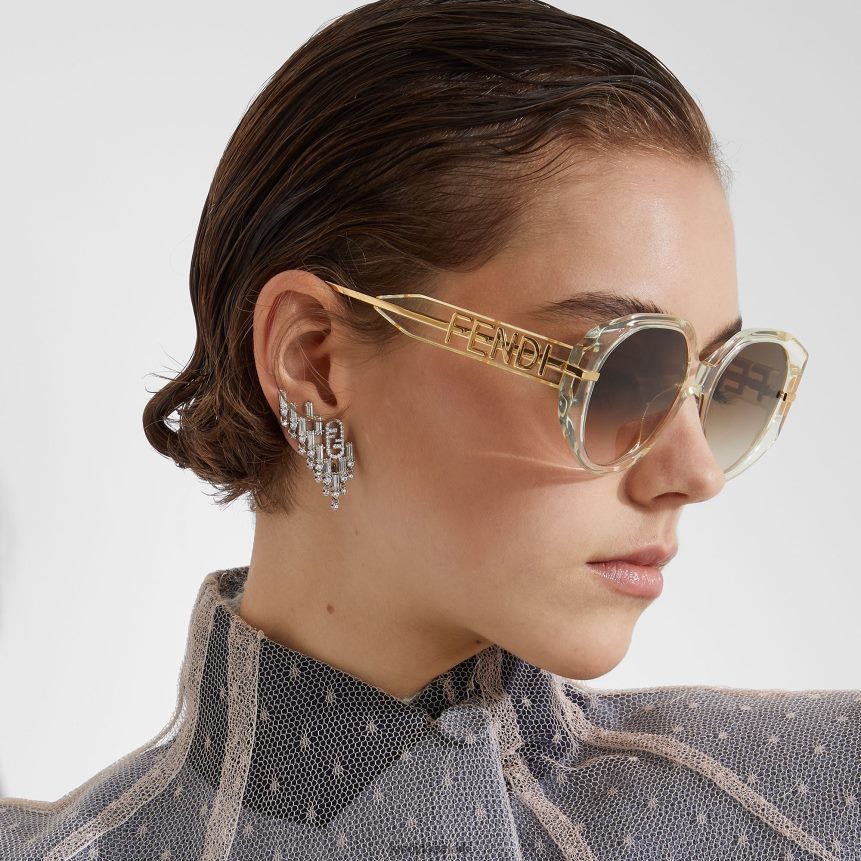 gennemsigtige acetat solbriller Kvinder Fendi tilbehør hvid A44V2D266