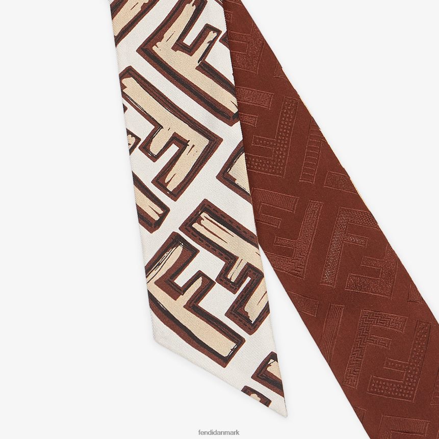 indpakket silke bandeau Kvinder Fendi tilbehør Brun A44V2D453