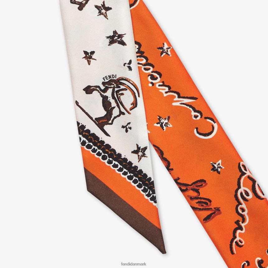 indpakket silke bandeau Kvinder Fendi tilbehør orange A44V2D132