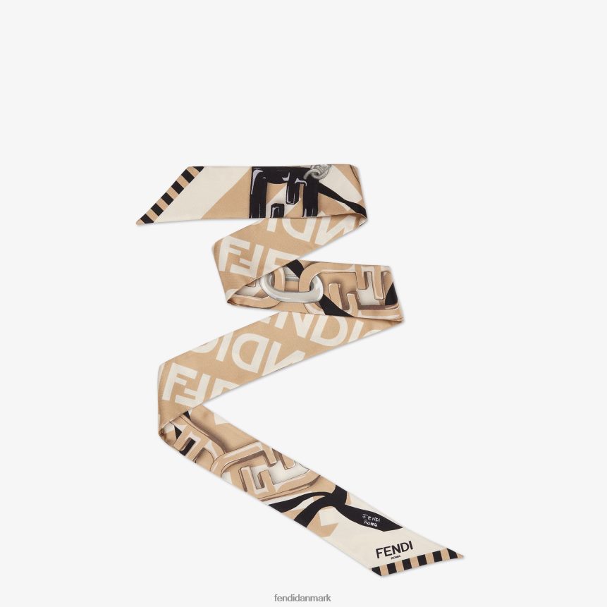 økologisk silke bandeau Kvinder Fendi tilbehør beige A44V2D249