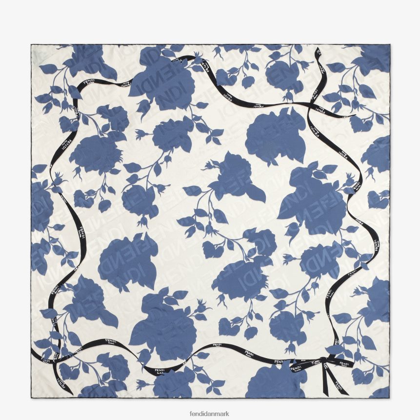 økologisk silke foulard Kvinder Fendi tilbehør blå A44V2D218