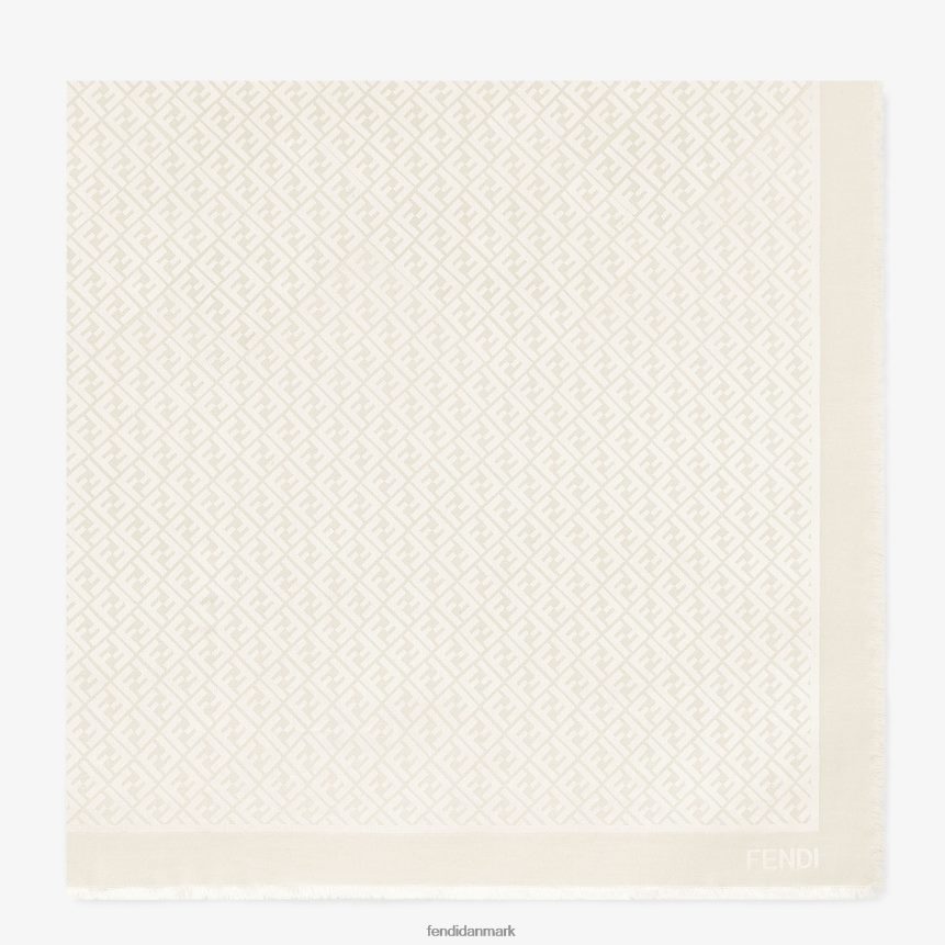 økologisk silkesjal Kvinder Fendi tilbehør elfenben A44V2D456