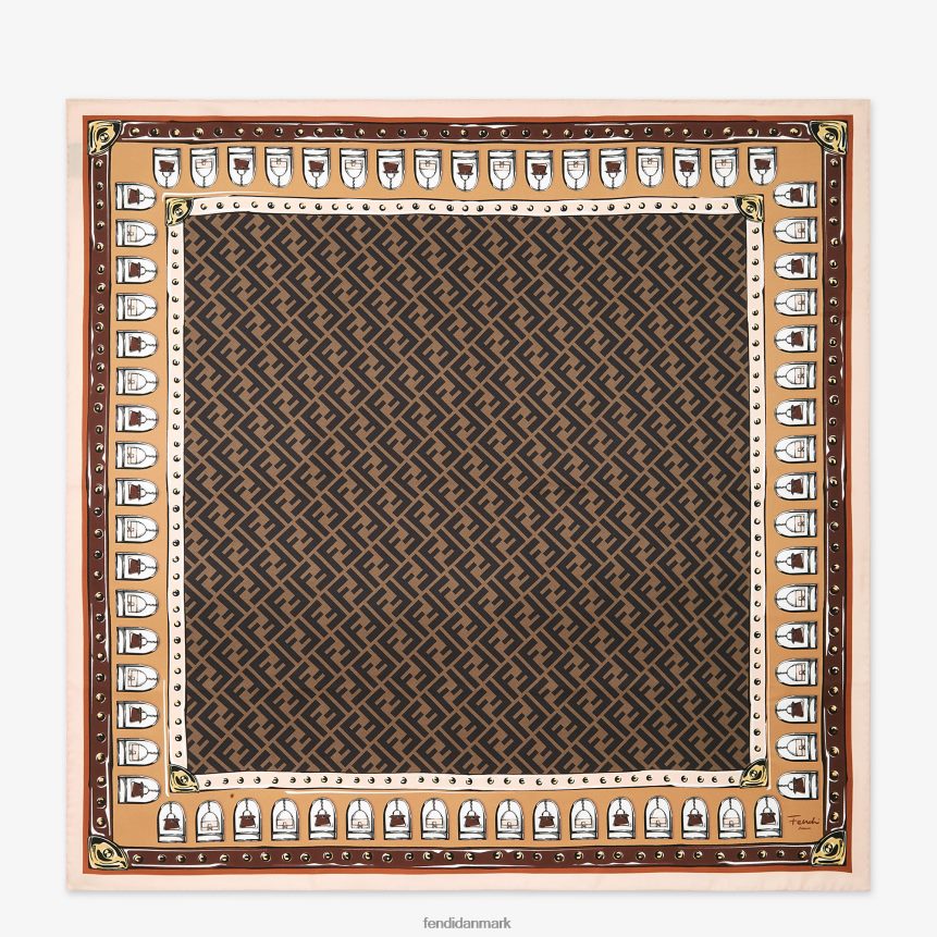 silke foulard Kvinder Fendi tilbehør Brun A44V2D4