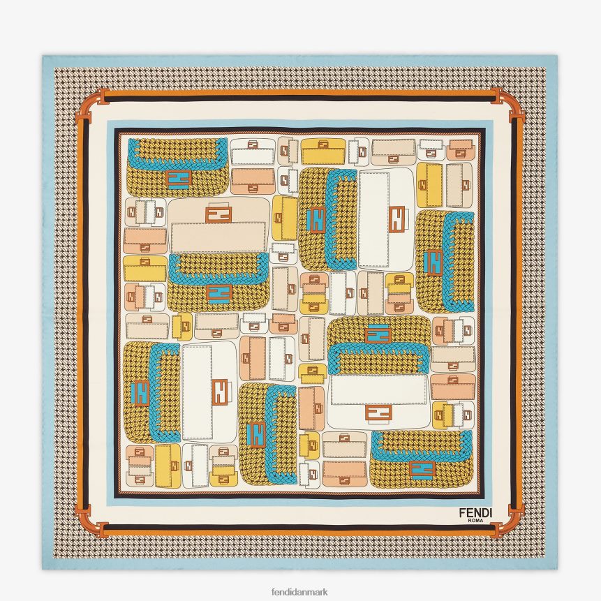 silke foulard Kvinder Fendi tilbehør lyseblå A44V2D480