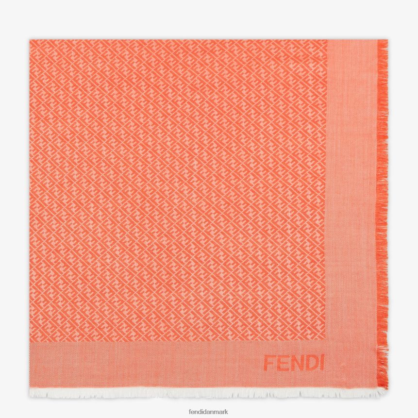 silke og uld sjal Kvinder Fendi tilbehør orange A44V2D127