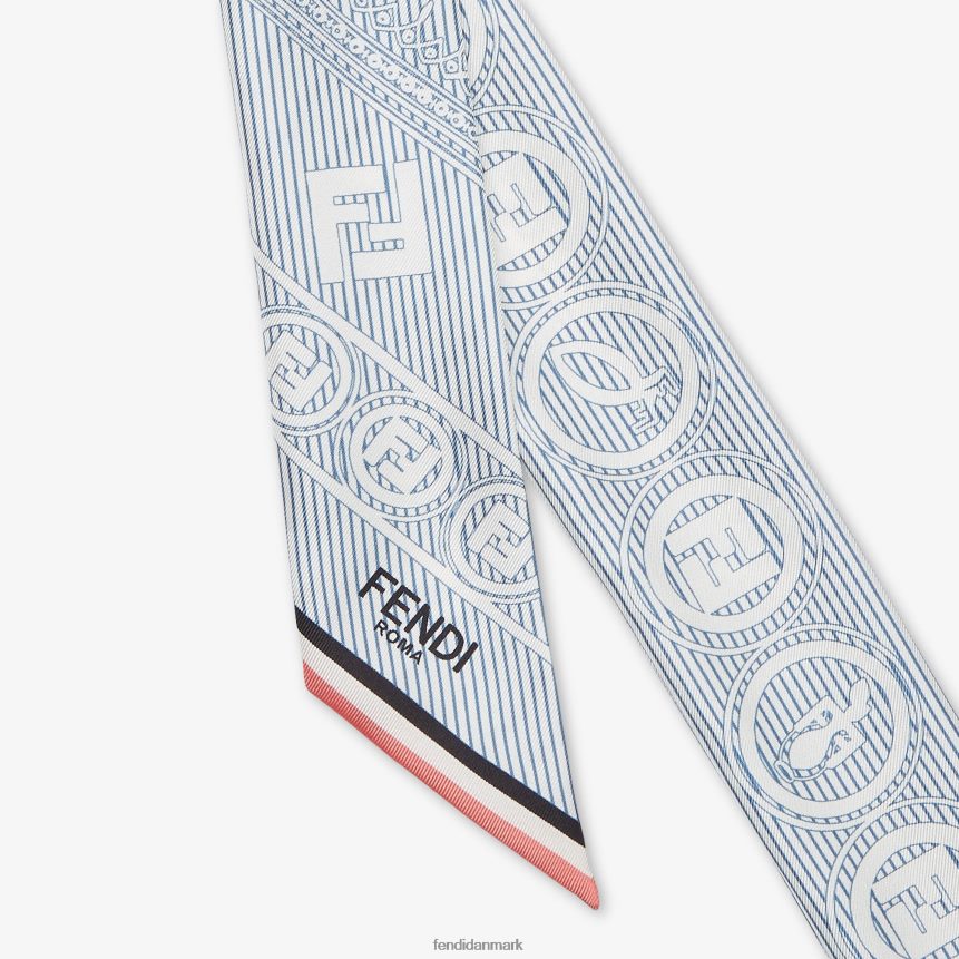 stribet silketørklæde Kvinder Fendi tilbehør blå A44V2D122