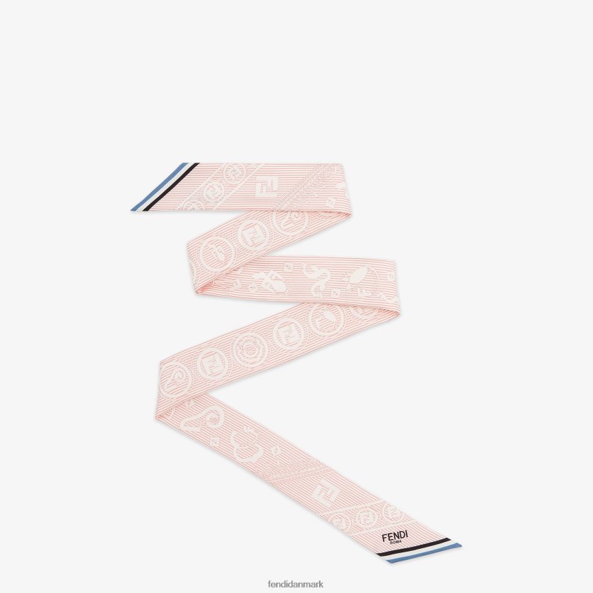 stribet silketørklæde Kvinder Fendi tilbehør lyserød A44V2D107