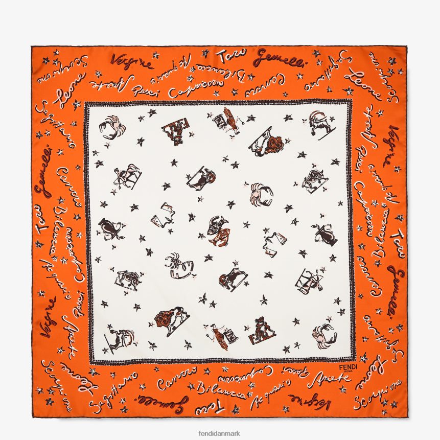 trykt silke foulard Kvinder Fendi tilbehør flerfarvet A44V2D112
