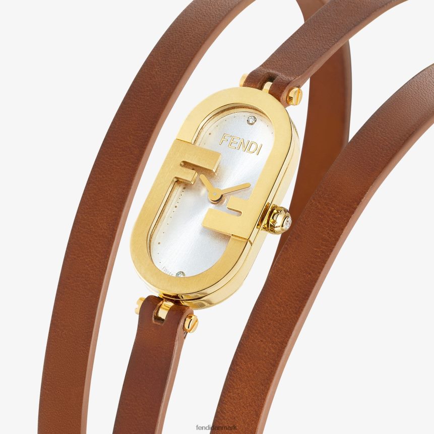 14,80 x 28,30 mm - ovalt ur med o'lock logo Kvinder Fendi tilbehør Brun A44V2D317