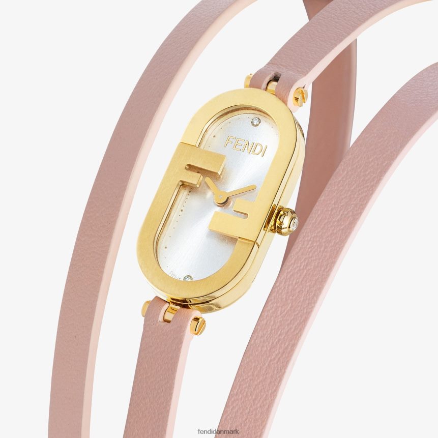 14,80 x 28,30 mm - ovalt ur med o'lock logo Kvinder Fendi tilbehør lyserød A44V2D316