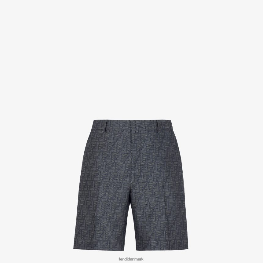 bukser i jacquardstof Mænd Fendi beklædning blå A44V2D1918