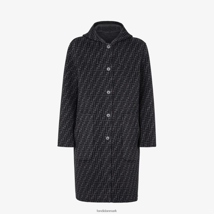 uld frakke Mænd Fendi beklædning grå A44V2D2164