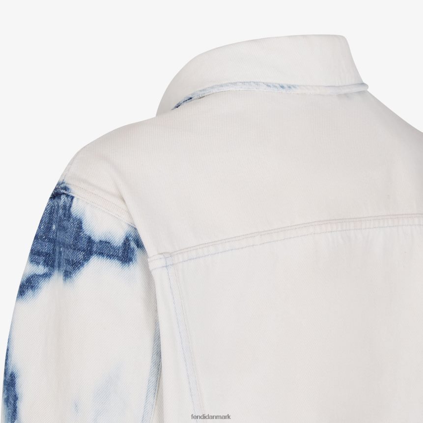 bleget denimjakke Mænd Fendi beklædning blå A44V2D2023