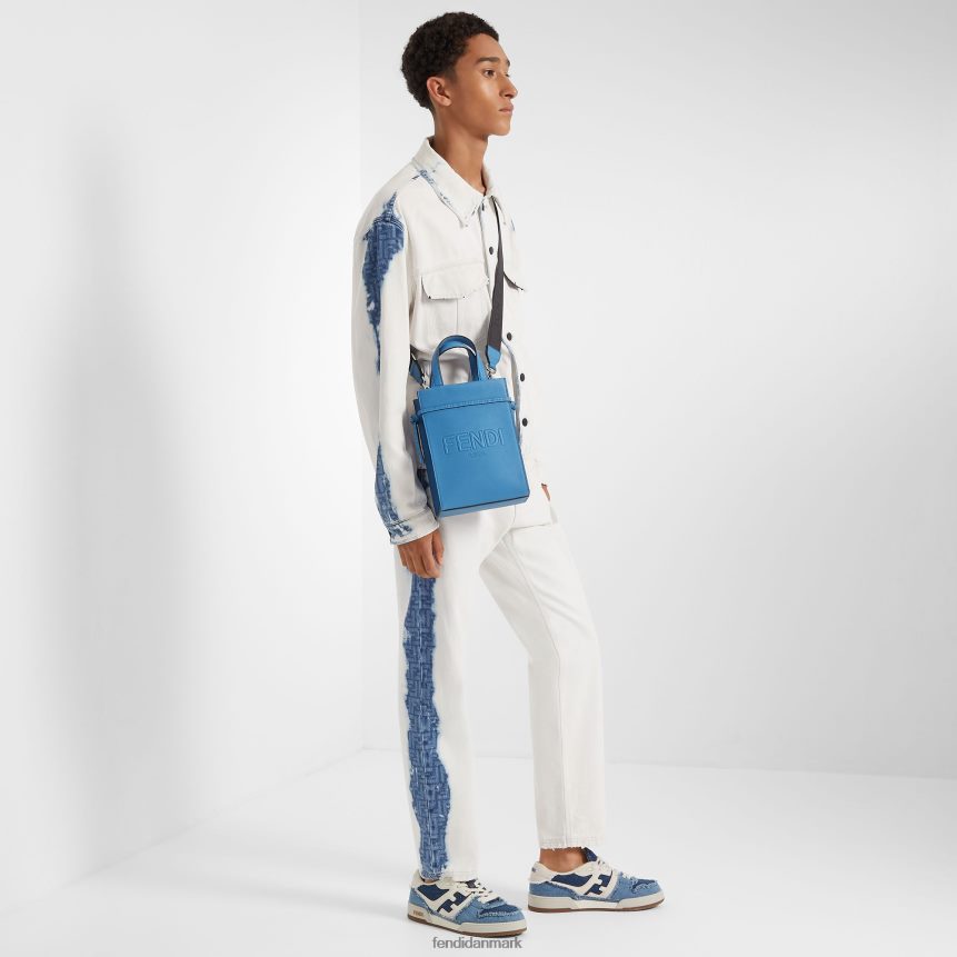 bleget denimjakke Mænd Fendi beklædning blå A44V2D2023