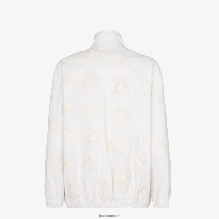 bomuldsjakke Mænd Fendi beklædning hvid A44V2D1939