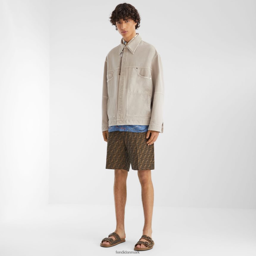 denimjakke Mænd Fendi beklædning beige A44V2D1929