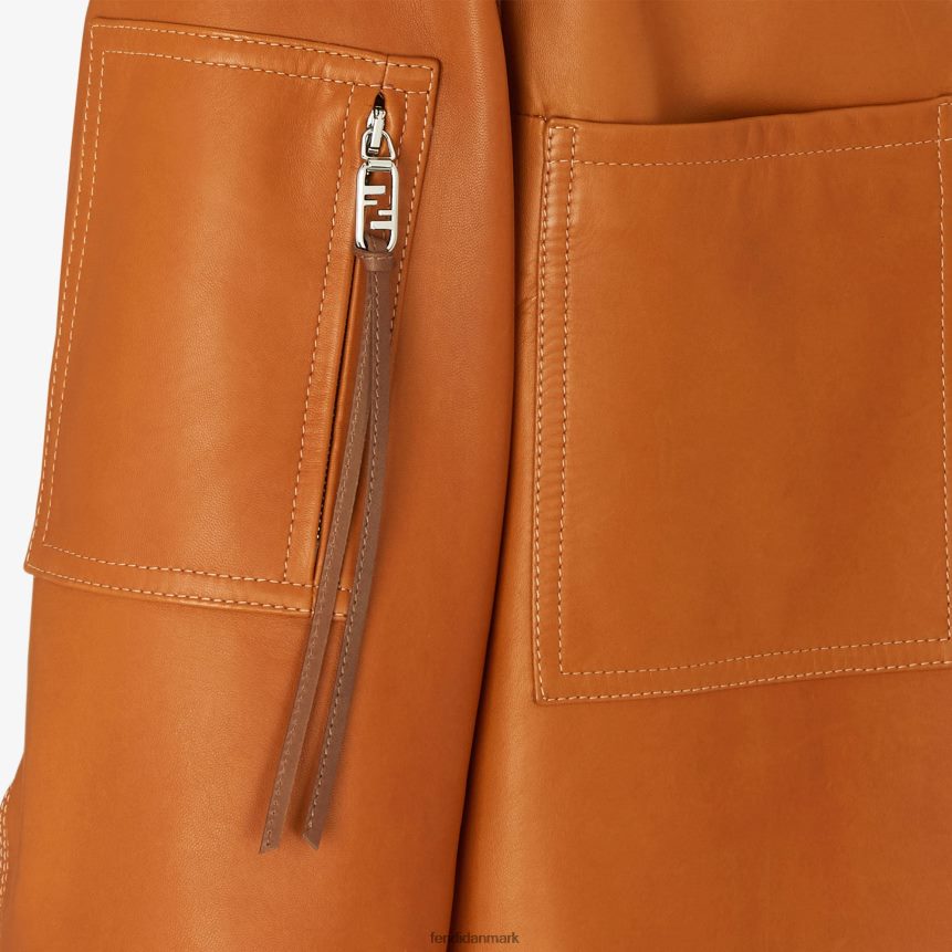 læderjakke Mænd Fendi beklædning Brun A44V2D2064