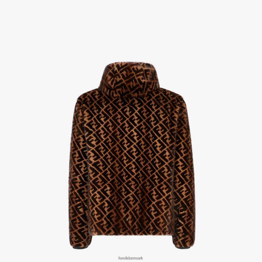 mink jakke Mænd Fendi beklædning Brun A44V2D2182