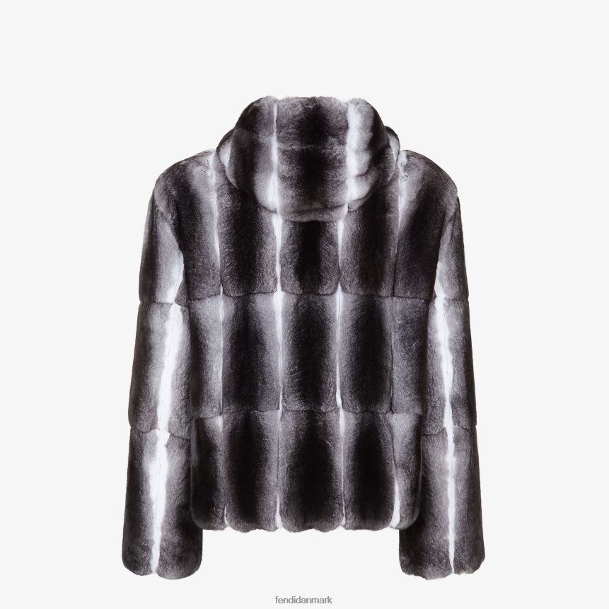 naturlig chinchilla jakke Mænd Fendi beklædning sort A44V2D2213