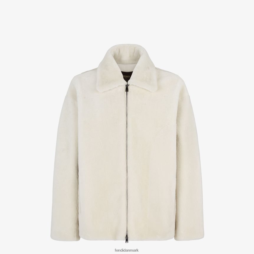shearling jakke Mænd Fendi beklædning hvid A44V2D2128