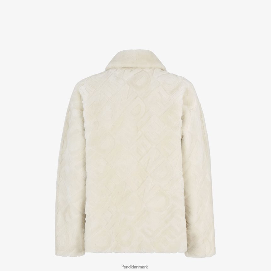 shearling jakke Mænd Fendi beklædning hvid A44V2D2128