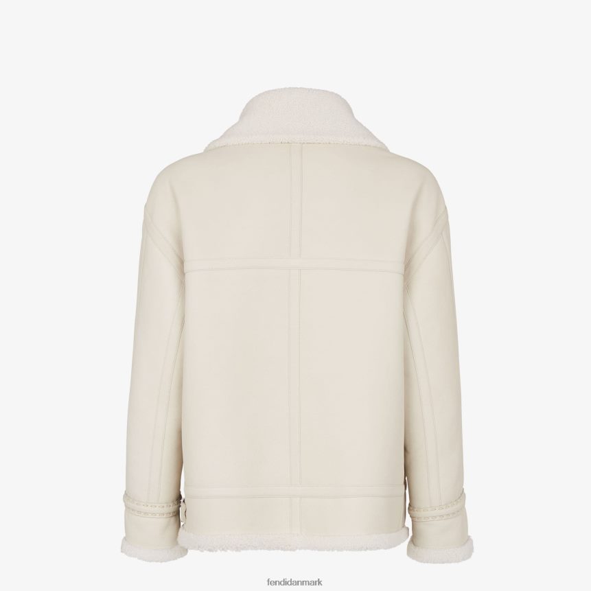 shearling jakke Mænd Fendi beklædning hvid A44V2D2159