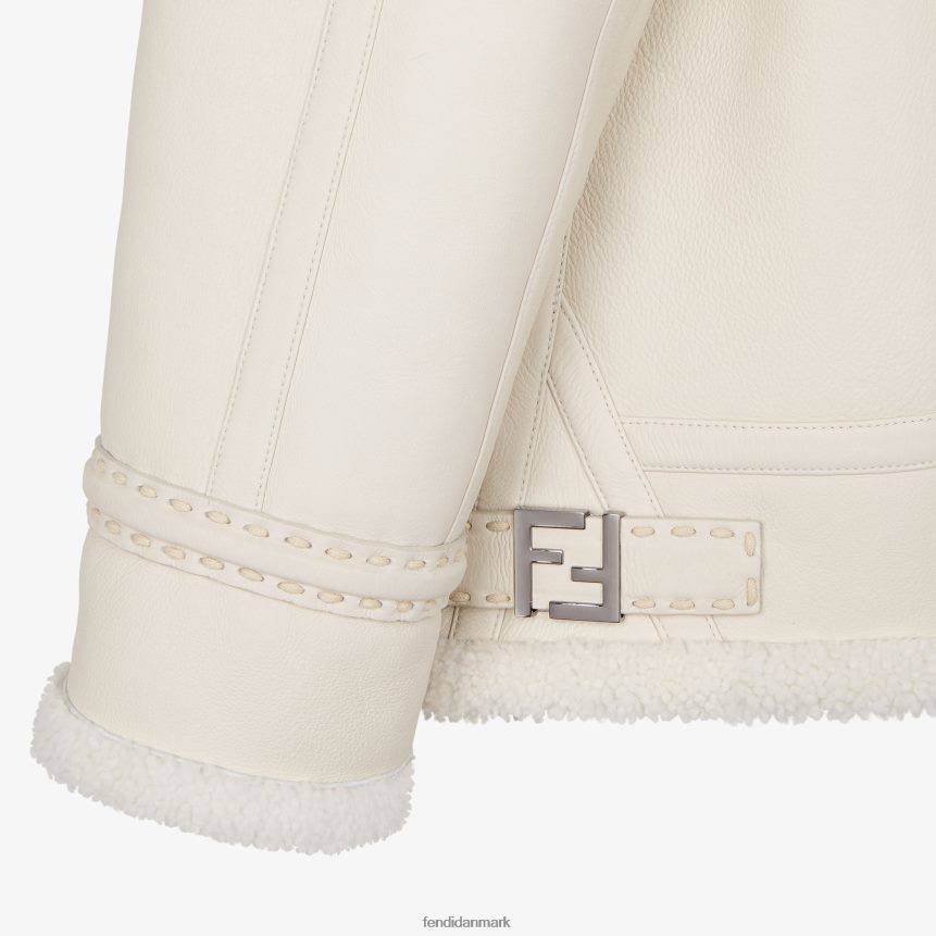shearling jakke Mænd Fendi beklædning hvid A44V2D2159