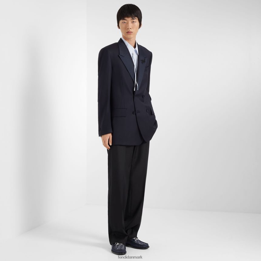 uld blazer Mænd Fendi beklædning blå A44V2D2071