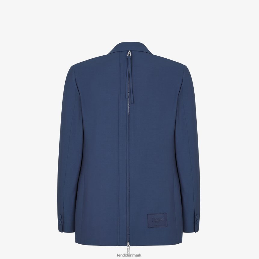 uld jakke Mænd Fendi beklædning blå A44V2D2069