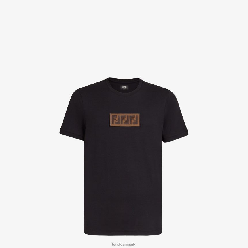 bomuld t-shirt Mænd Fendi beklædning sort A44V2D1936