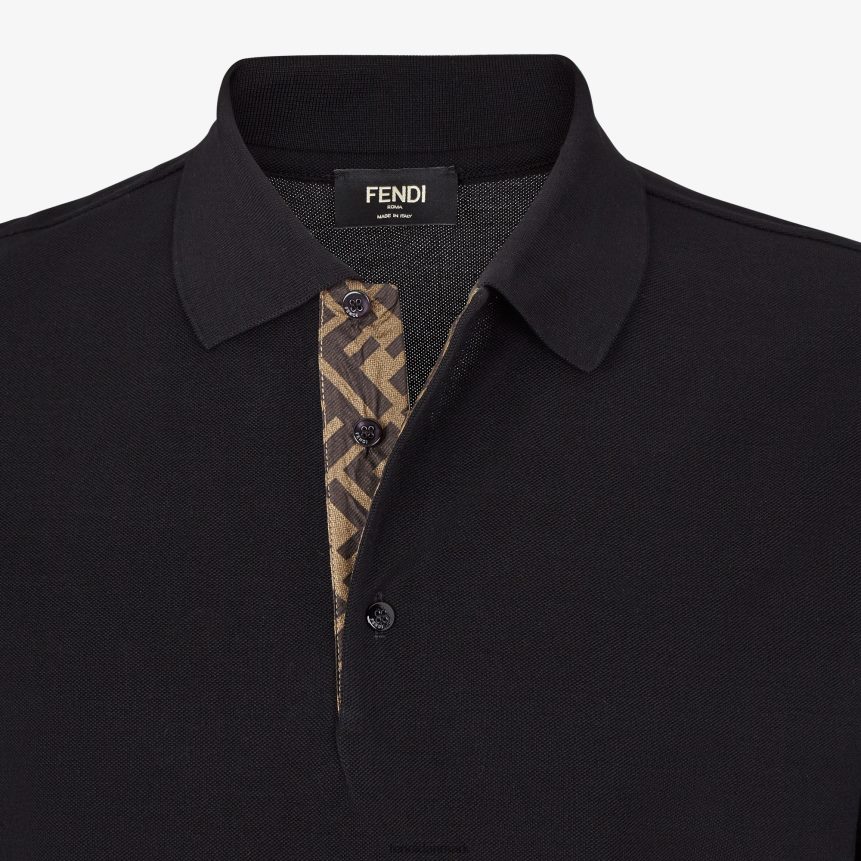 pique poloshirt Mænd Fendi beklædning sort A44V2D2146