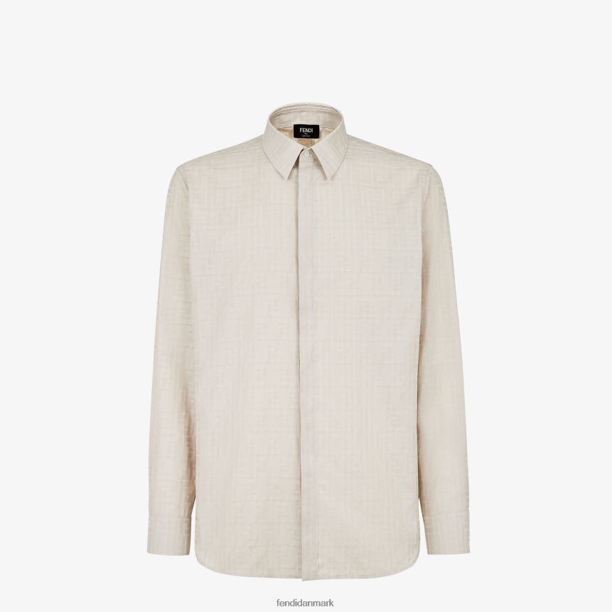 bomulds- og viskoseskjorte Mænd Fendi beklædning beige A44V2D1933