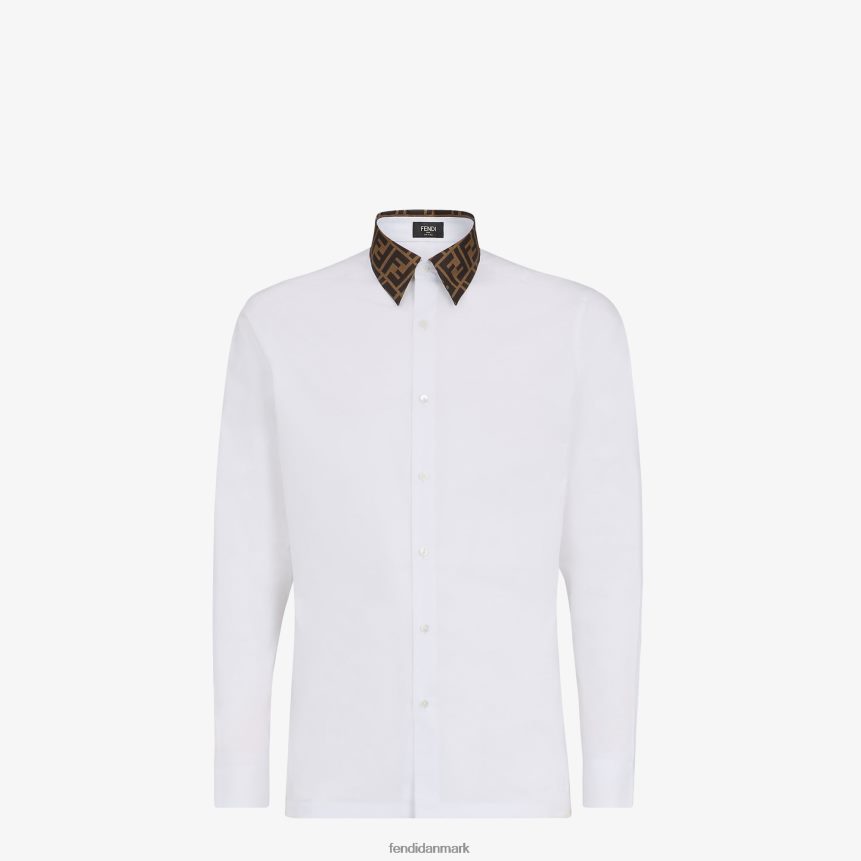 bomuldsskjorte Mænd Fendi beklædning hvid A44V2D1975