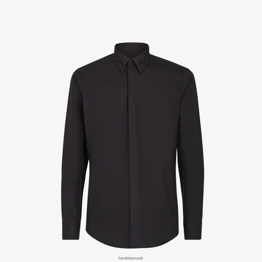 bomuldsskjorte Mænd Fendi beklædning sort A44V2D2083