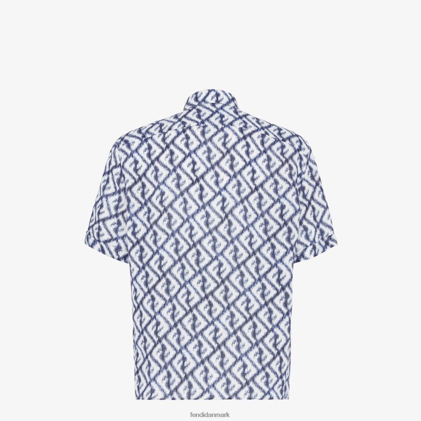 linned skjorte Mænd Fendi beklædning blå A44V2D2009