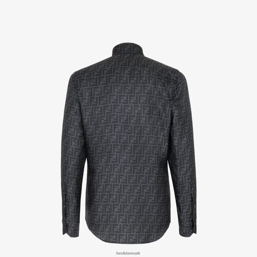 silke skjorte Mænd Fendi beklædning grå A44V2D2132