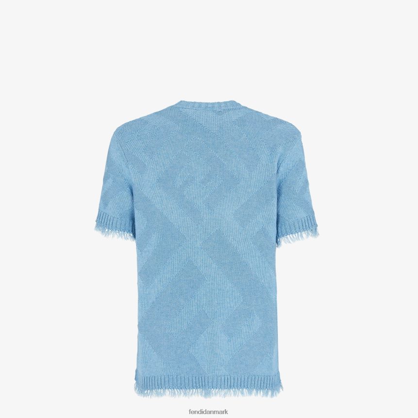 bomuldstrøje Mænd Fendi beklædning lyseblå A44V2D2029